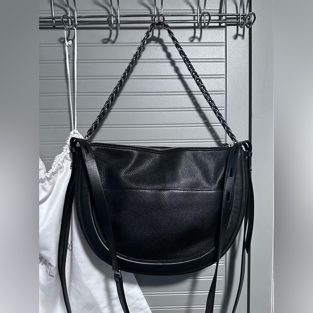 Michael Kors Black Large Jagger Messenger Bag W/ Chain & Dustbag NWOT MSRP: $598 - Picture 10 of 16